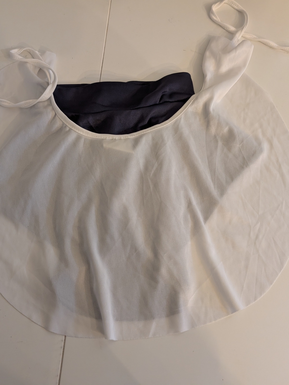 White Sheer Overlay Nun Or Priest Costume Prop